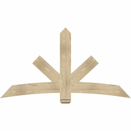 Ekena Millwork Alberta Rough Sawn Timber Gable Bracket, Douglas Fir, 72"W x 39"H x 2"D x 6"F, 13/12 Pitch GBW072X39X0206ALB00RDF